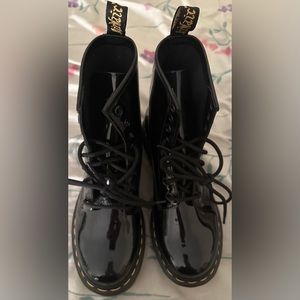 dr martens patent leather 1460 boot black size 8